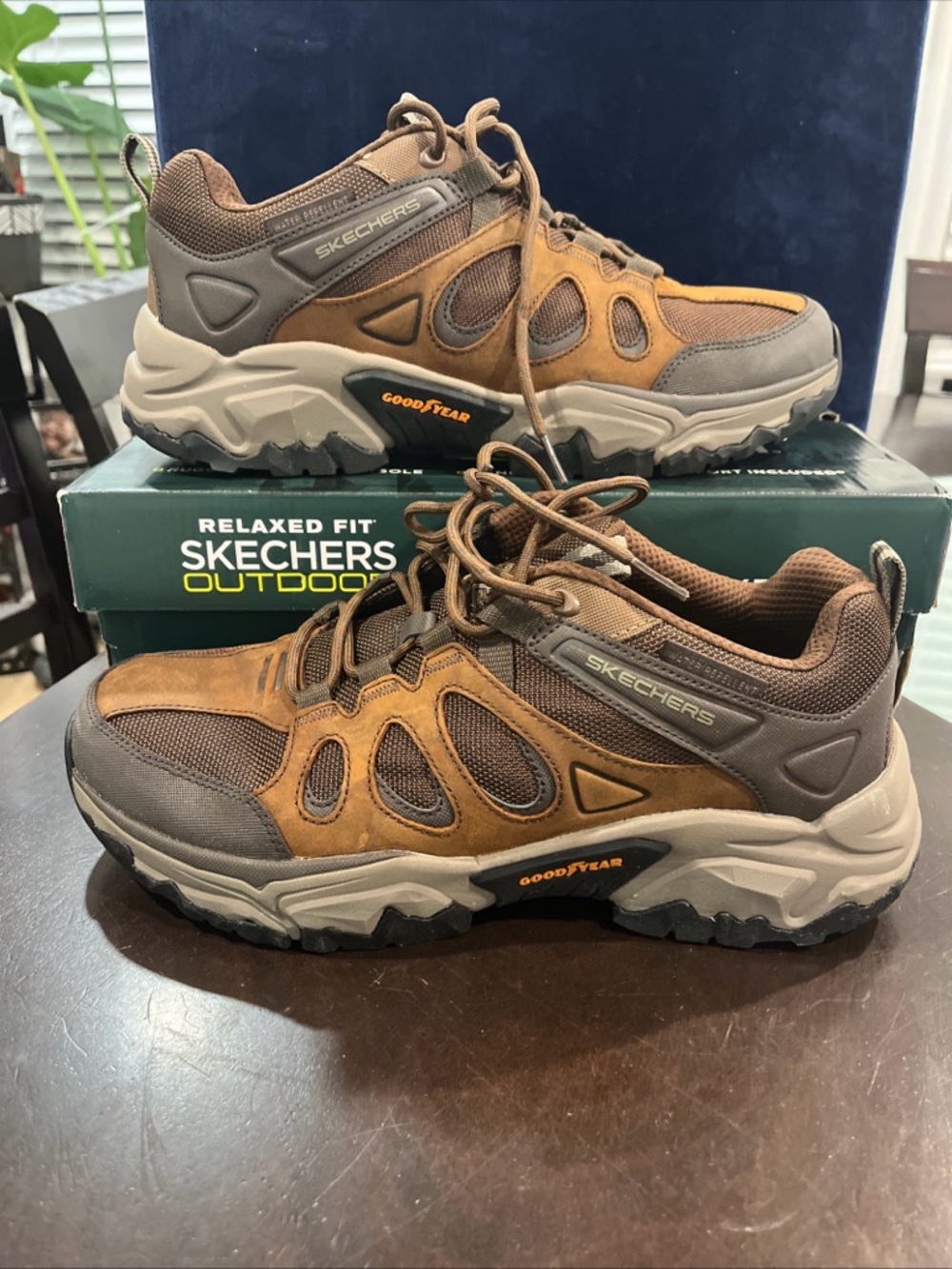 Skechers Men’s Brown and Tan Outdoor Trail Sneakers Terraform Selvin 11extrawide